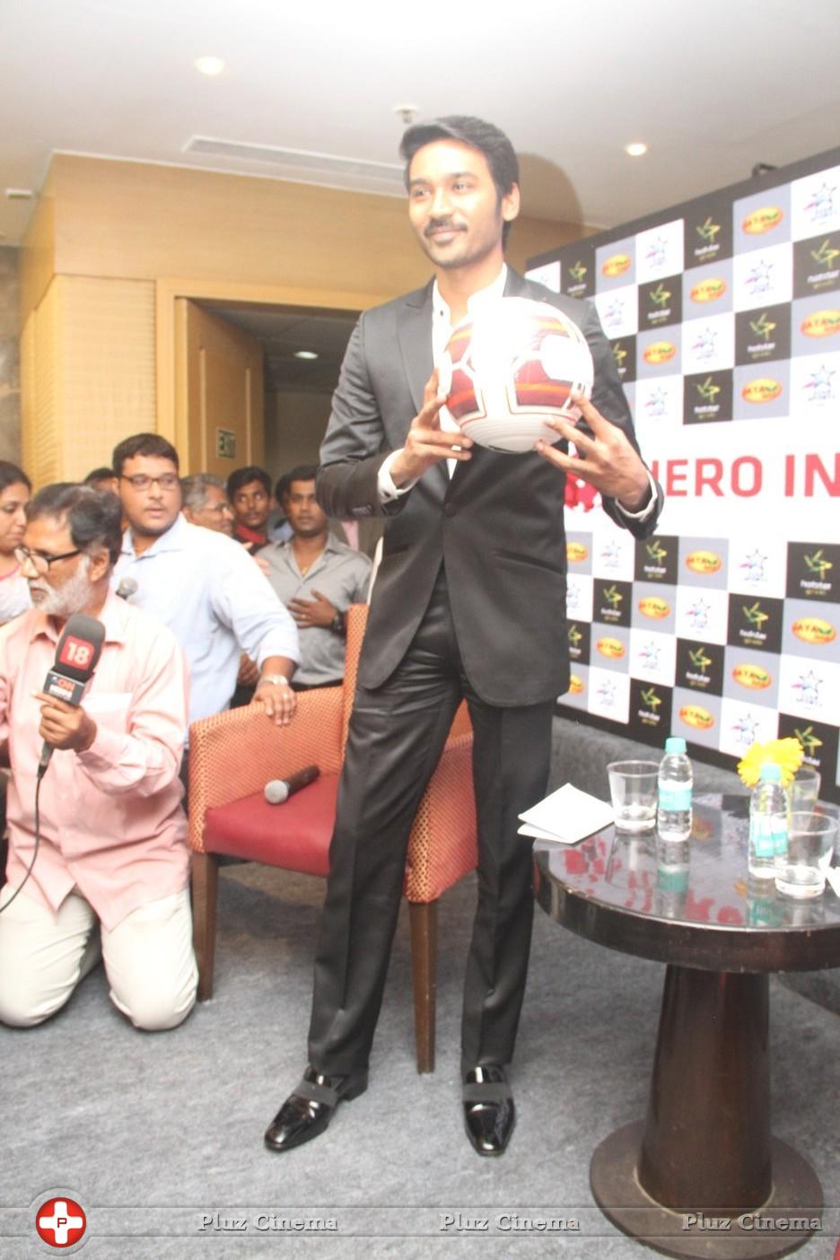 Dhanush - Dhanush at Hero Indian Super League Press Meet Stills | Picture 1126724