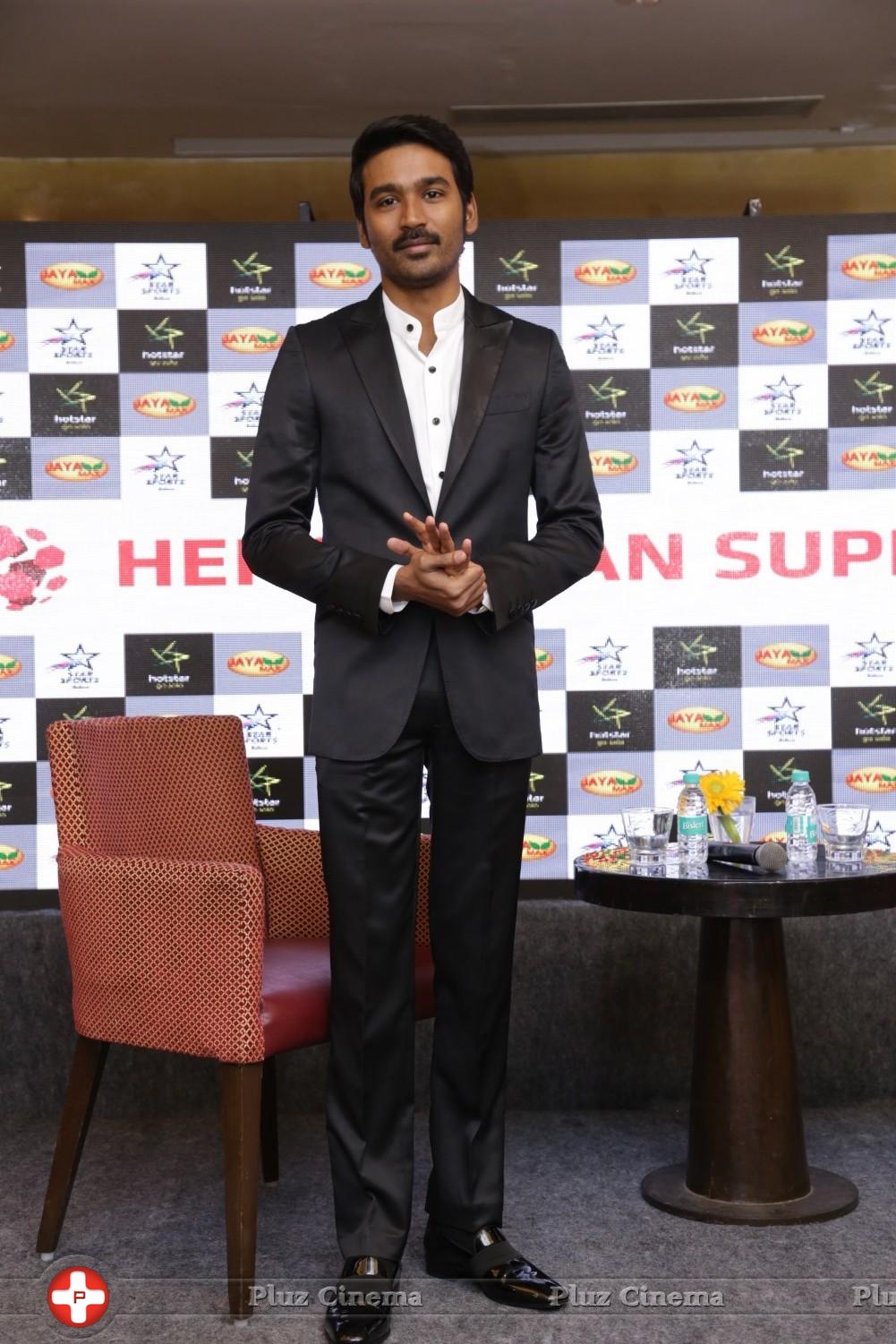 Dhanush - Dhanush at Hero Indian Super League Press Meet Stills | Picture 1126726