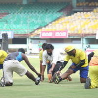 CCL6 Chennai Rhinos Team at Kochi Match Practice Photos
