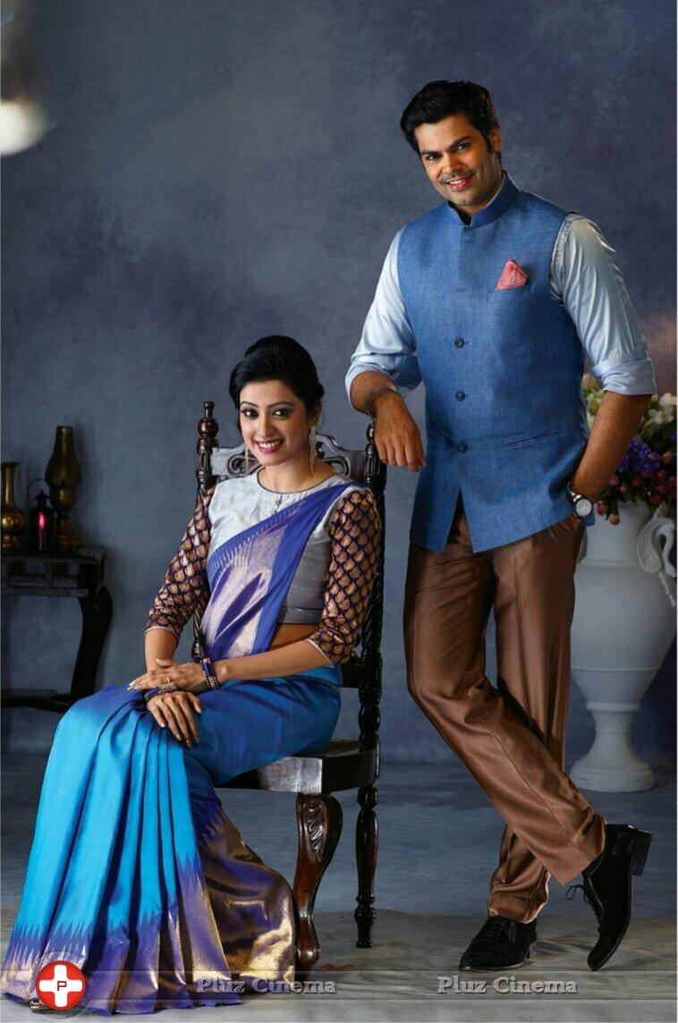 Actor Ganesh Venkatraman and Nisha Ad Shoot for Pachaiyappas Silks Stills | Picture 1231048