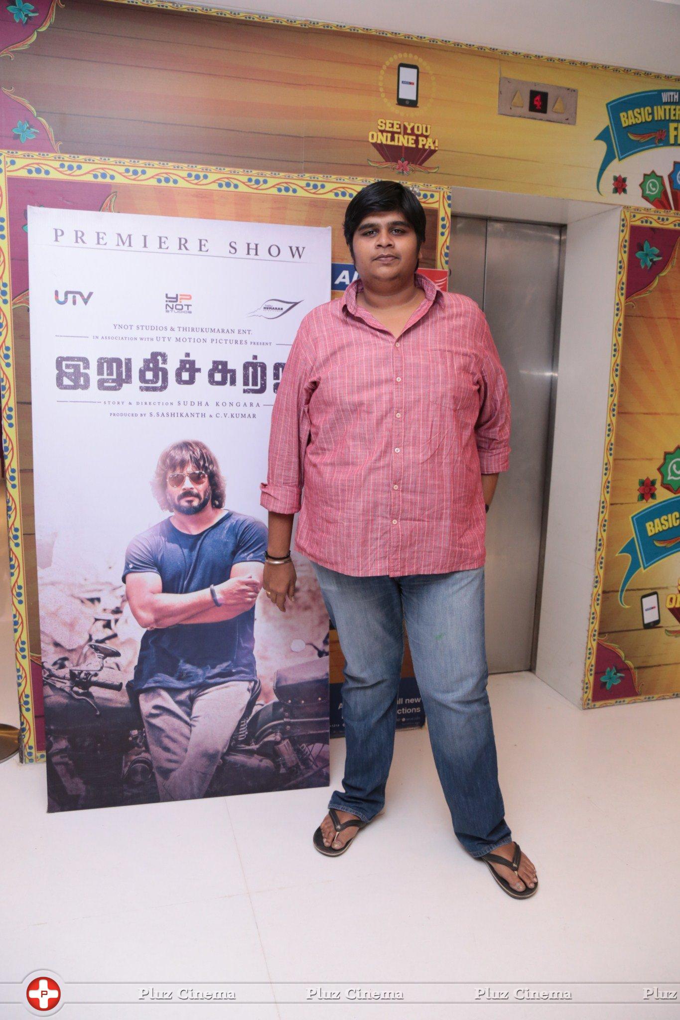 Karthik Subbaraj - Celebs at Irudhi Suttru Movie Premiere Show Stills | Picture 1219944