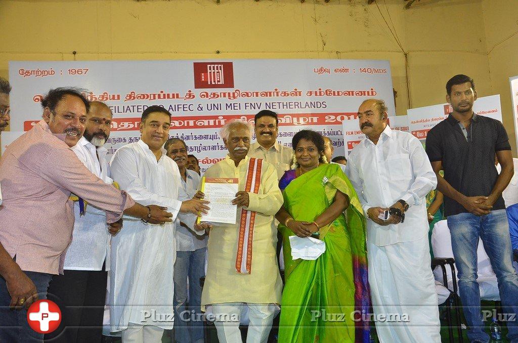 Kamal Haasan at FEFSI Labour Day Celebrations Stills | Picture 1304395