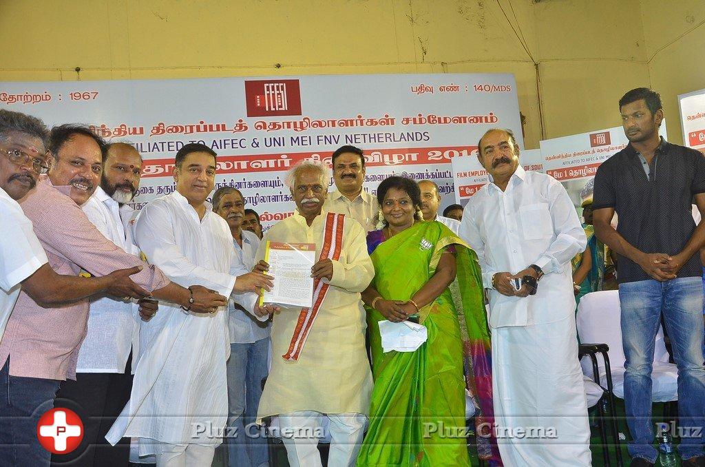 Kamal Haasan at FEFSI Labour Day Celebrations Stills | Picture 1304396
