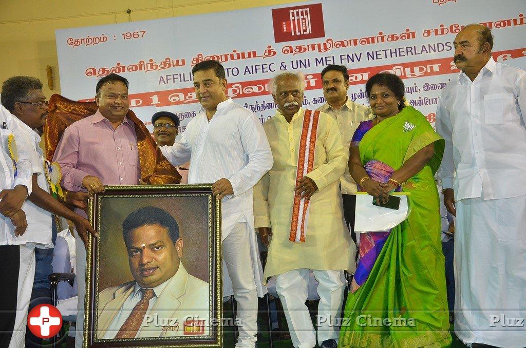 Kamal Haasan at FEFSI Labour Day Celebrations Stills | Picture 1304398