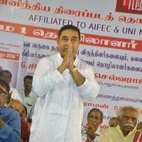 Kamal Haasan - Kamal Haasan at FEFSI Labour Day Celebrations Stills