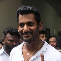 Vishal Krishna - Celebrities Cast their Votes in TN Election 2016 Photos | Picture 1315158