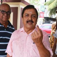 Sivakumar - Celebrities Cast their Votes in TN Election 2016 Photos