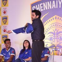 Abhishek Bachchan - Abhishek Bachchan introduces ISL Chennaiyin FC team Photos