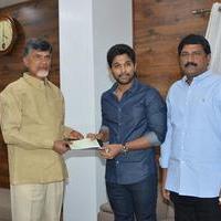 Allu Arjun gives Rs 25 lakhs Cheque to Chandrababu Naidu Stills | Picture 899541