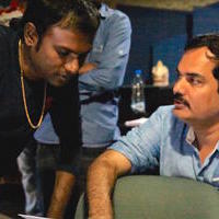 Kailash Kher at Gopala Gopala Movie Song Recording Stills