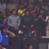 Chiranjeevi and Abhishek Bachchan at PRO Kabaddi Match Photos