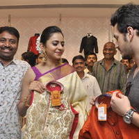 Akhil and Rakul Preet Singh Launches South India Shopping Mall Stills
