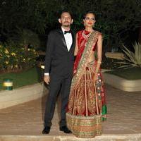 Celebrities at The Wedding Reception of Vishesh Bhatt and Kanika Parab Photos