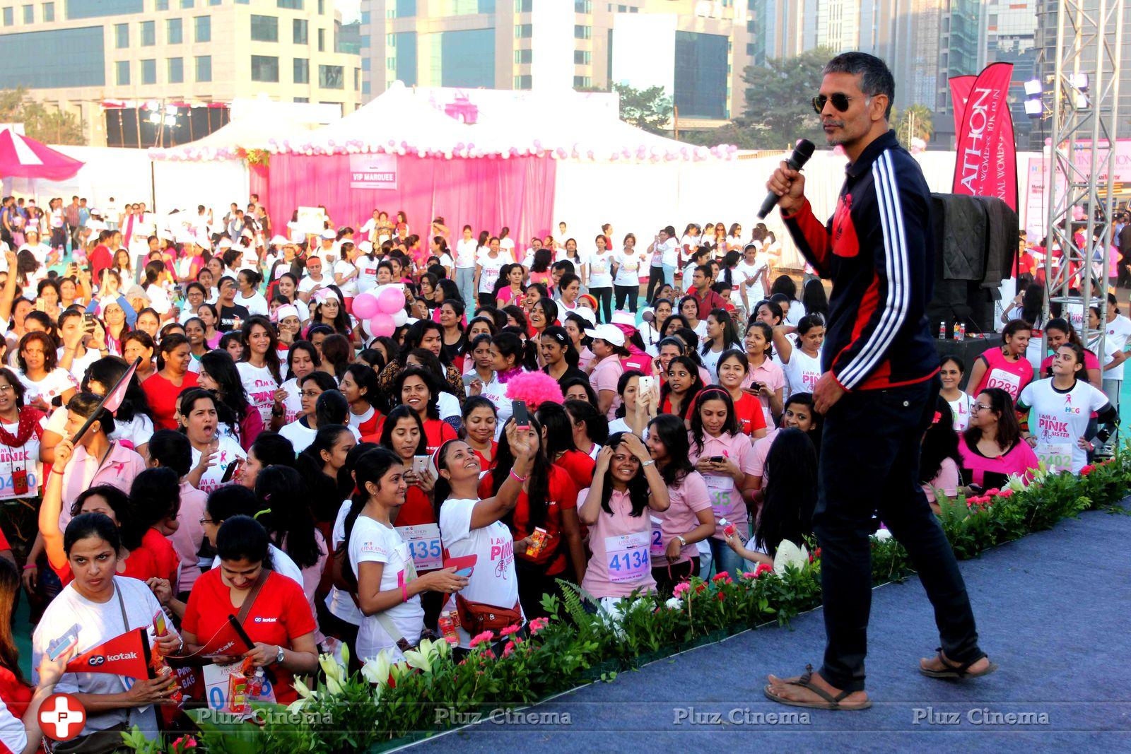 Milind Soman & Gul Panag at HCG Pinkathon for Breast Awareness 2013 Photos | Picture 680479