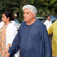 Javed Akhtar - Celebrities attend funeral of Farooq Sheikh Photos