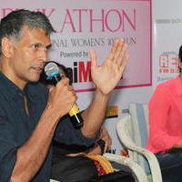 Milind Soman - Gul Panag & Milind Soman at The Announcement of Pinkathon Mumbai 2013 Photos