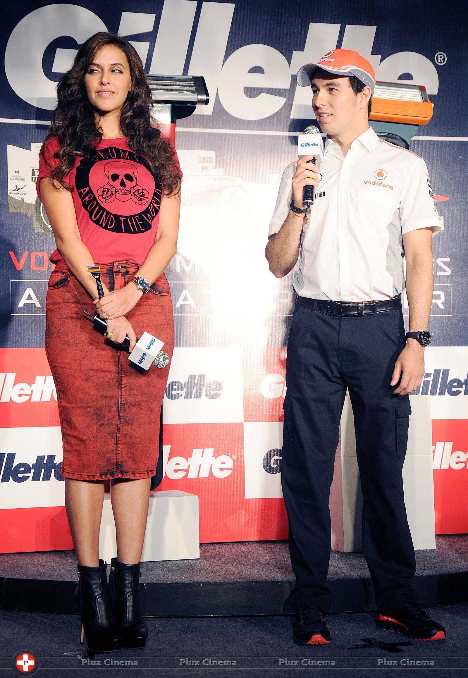 Neha Dhupia and Aditi Rao Hydari at Gillette Indian Grand Prix Promotional Event Stills | Picture 614098