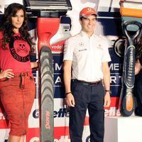 Neha Dhupia and Aditi Rao Hydari at Gillette Indian Grand Prix Promotional Event Stills | Picture 614088