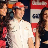 Neha Dhupia and Aditi Rao Hydari at Gillette Indian Grand Prix Promotional Event Stills | Picture 614093
