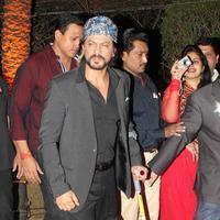 Shahrukh Khan - Celebrities at Ahana Deol and Vaibhav Vora Wedding Reception Photos