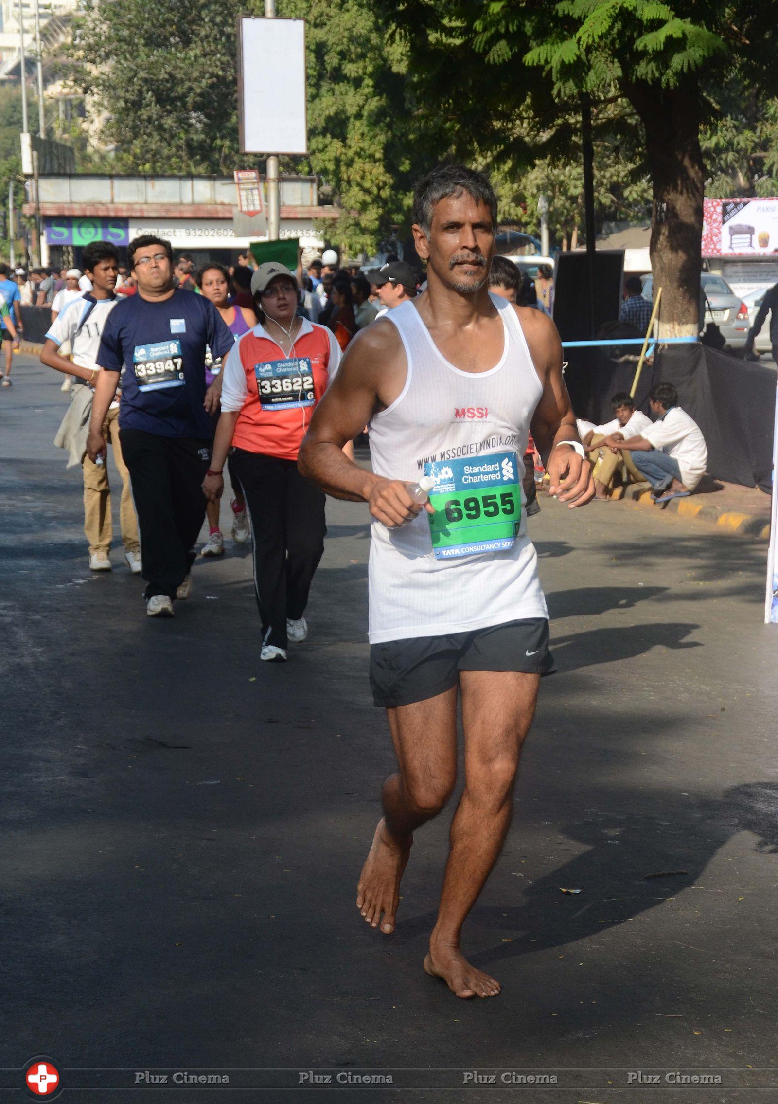Milind Soman - Mumbai Marathon 2014 Stills | Picture 699299