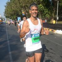 Milind Soman - Mumbai Marathon 2014 Stills