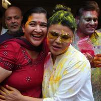 Rakhi Sawant - Celebrities enjoy Holi 2014 Photos | Picture 729589