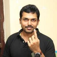 Karthi - Stars at April 2014 Elections Photos | Picture 747664