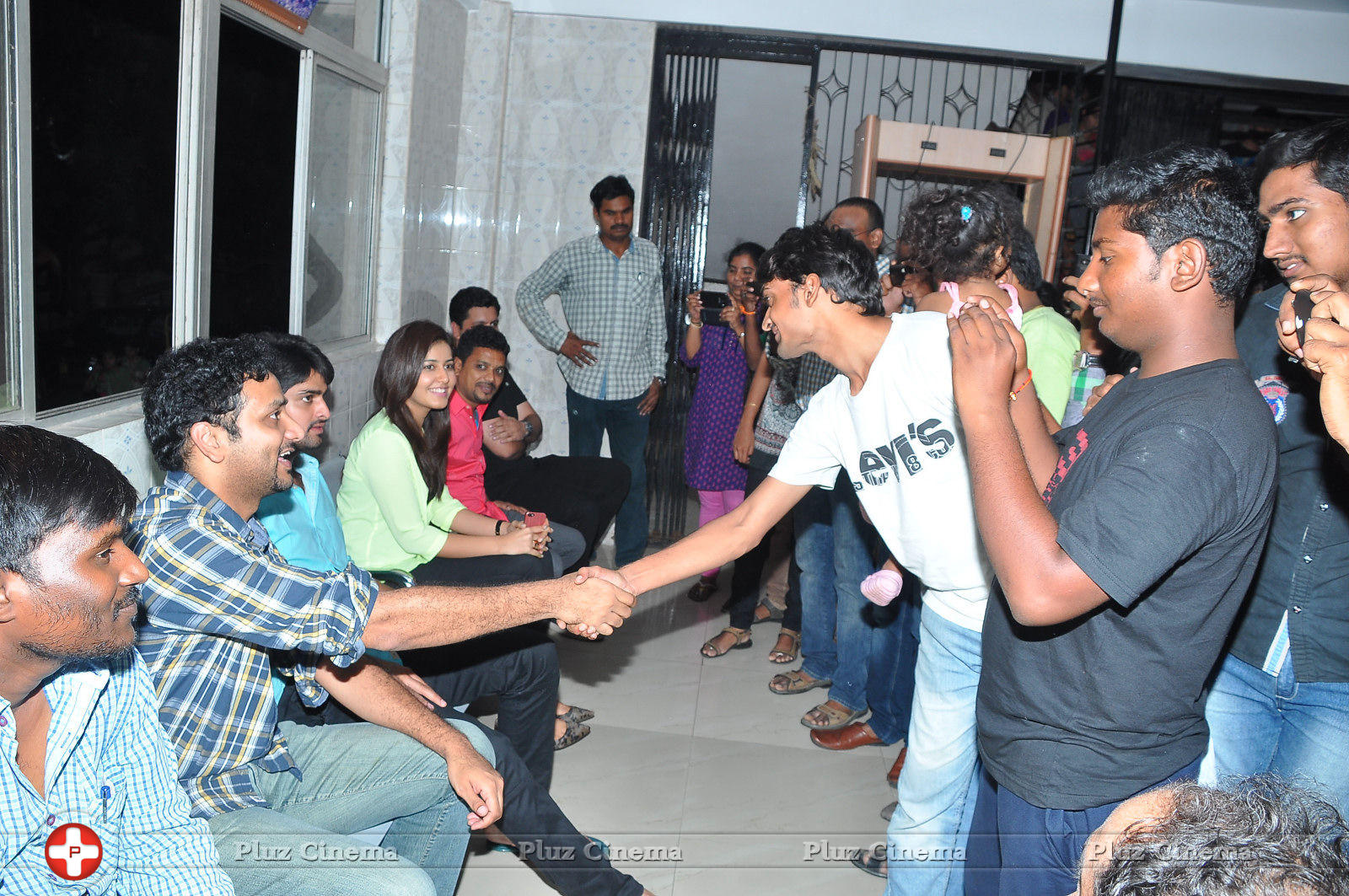 Oohalu Gusagusalade Movie Team Visits Bhramaramba Theatre Photos | Picture 773970