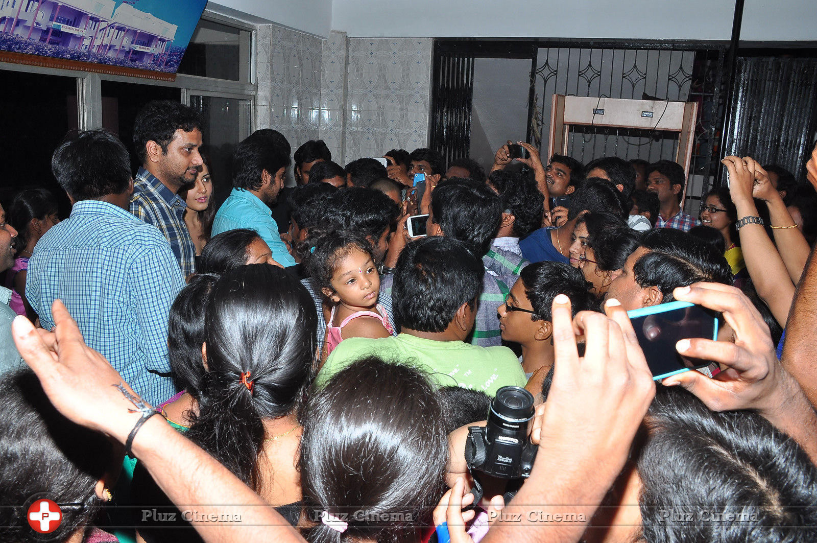 Oohalu Gusagusalade Movie Team Visits Bhramaramba Theatre Photos | Picture 773992