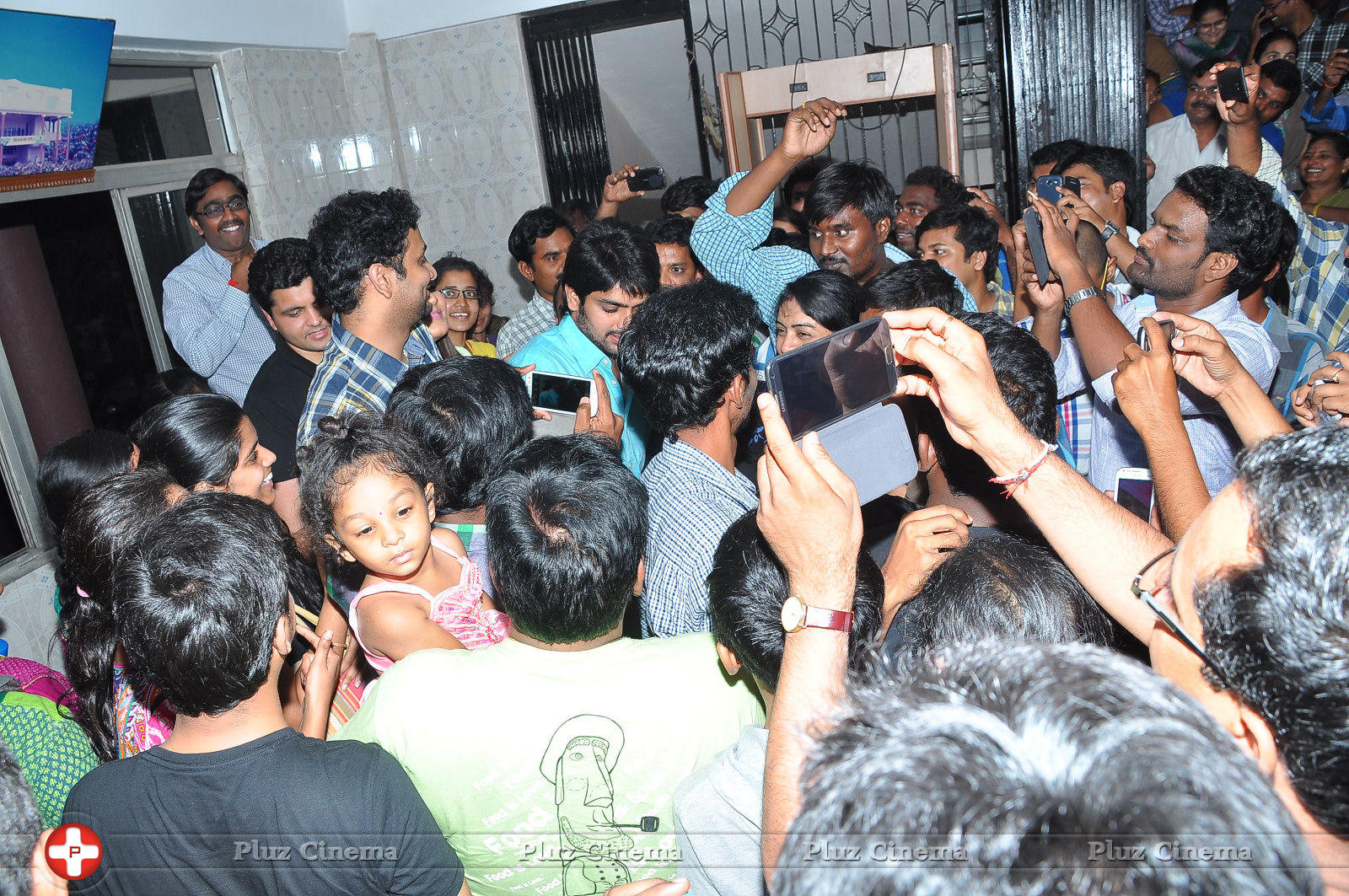 Oohalu Gusagusalade Movie Team Visits Bhramaramba Theatre Photos | Picture 774003