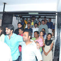 Naga Shaurya - Oohalu Gusagusalade Movie Team Visits Bhramaramba Theatre Photos